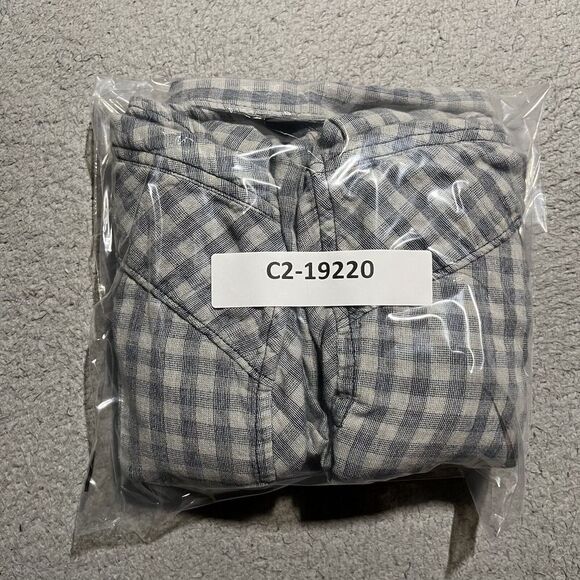 Lucky Brand Flannel Shirt Mens Large Plaid Snap Lightweight Biker Grunge Skate - Picture 9 of 9